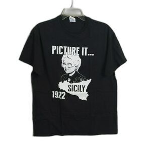 Golden Girls Sophia Picture It Sicily 1922 Black Graphic Tee Adult L